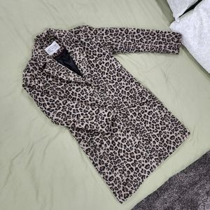 Pink Martini leapard print dress coat/blazer